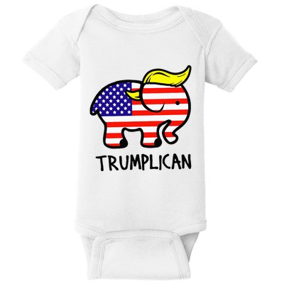 Trumplican Elephant TrumpFunny RepublicanUltra Maga 2024 Baby Bodysuit