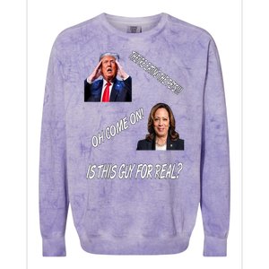 TheyRe Eating The Pets Funny Donald Trump Kamala Harris Colorblast Crewneck Sweatshirt