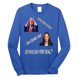 TheyRe Eating The Pets Funny Donald Trump Kamala Harris Long Sleeve Shirt