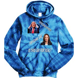 TheyRe Eating The Pets Funny Donald Trump Kamala Harris Tie Dye Hoodie