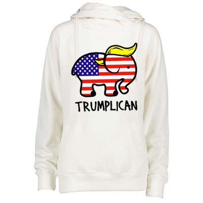 Trumplican Elephant TrumpFunny RepublicanUltra Maga 2024 Womens Funnel Neck Pullover Hood