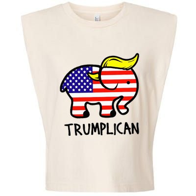 Trumplican Elephant TrumpFunny RepublicanUltra Maga 2024 Garment-Dyed Women's Muscle Tee