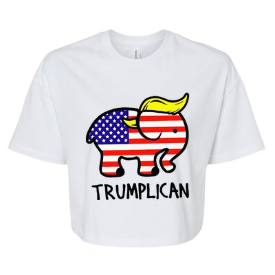 Trumplican Elephant TrumpFunny RepublicanUltra Maga 2024 Bella+Canvas Jersey Crop Tee