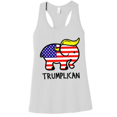 Trumplican Elephant TrumpFunny RepublicanUltra Maga 2024 Women's Racerback Tank