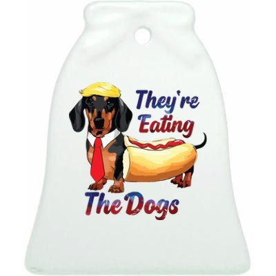 They’Re Eating The Dogs 2024 Retro Funny Ceramic Bell Ornament