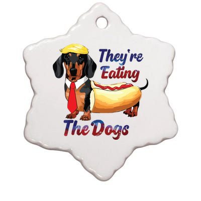 They’Re Eating The Dogs 2024 Retro Funny Ceramic Star Ornament