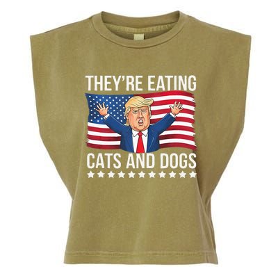 TheyRe Eating The Dogs They’Re Eating The Cats Garment-Dyed Women's Muscle Tee