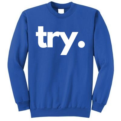 Try: Embrace The Power Of Effort And Perseverance Gift Sweatshirt