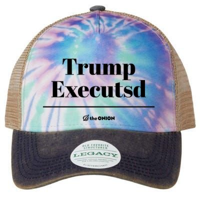 Trump Executed The Onion Legacy Tie Dye Trucker Hat