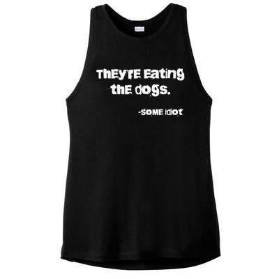 TheyRe Eating The Dogs Ladies PosiCharge Tri-Blend Wicking Tank