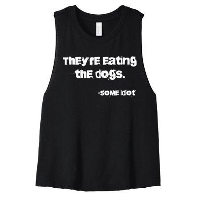 TheyRe Eating The Dogs Women's Racerback Cropped Tank