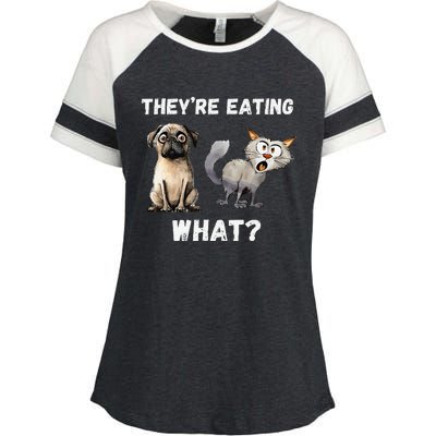 They’Re Eating The Dogs They’Re Eating The Cats The Pets Gift Enza Ladies Jersey Colorblock Tee