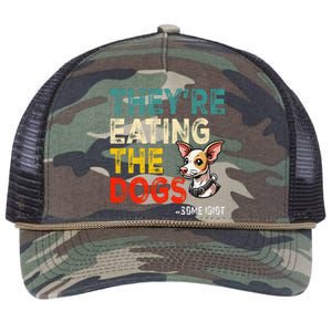 TheyRe Eating The Dogs Gift Retro Rope Trucker Hat Cap