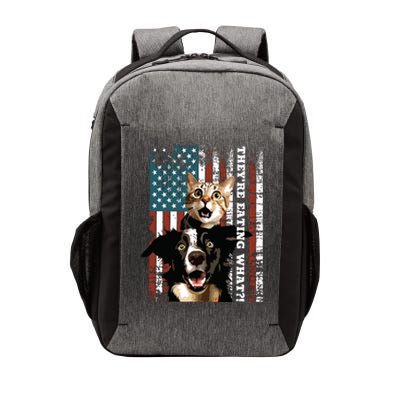 TheyRe Eating The Dogs Cats Pets Save Our Pets Trump Funny Vector Backpack