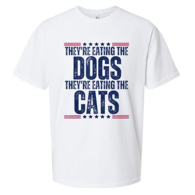 TheyRe Eating The Dogs They’Re Eating The Cats Sueded Cloud Jersey T-Shirt