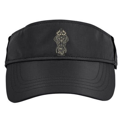 Trendy Elephant Tribal Indian Elephant Mandala Tribal Art Adult Drive Performance Visor