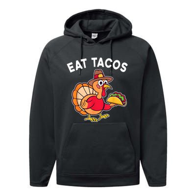 Turkey Eat Tacos Performance Fleece Hoodie