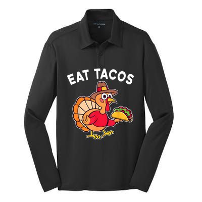 Turkey Eat Tacos Silk Touch Performance Long Sleeve Polo