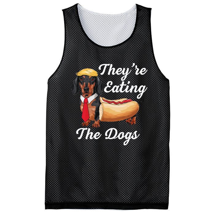 TheyRe Eating The Dogs Dachshund Hotdog Wiener Dog Mesh Reversible Basketball Jersey Tank