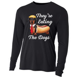 TheyRe Eating The Dogs Dachshund Hotdog Wiener Dog Cooling Performance Long Sleeve Crew