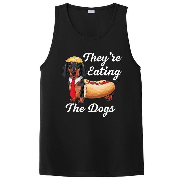 TheyRe Eating The Dogs Dachshund Hotdog Wiener Dog PosiCharge Competitor Tank