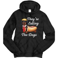 TheyRe Eating The Dogs Dachshund Hotdog Wiener Dog Tie Dye Hoodie