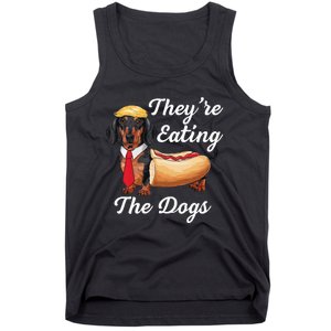 TheyRe Eating The Dogs Dachshund Hotdog Wiener Dog Tank Top