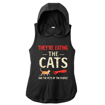 They’Re Eating The Cats They’Re Eating The Dogs Ladies PosiCharge Tri-Blend Wicking Draft Hoodie Tank