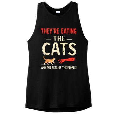 They’Re Eating The Cats They’Re Eating The Dogs Ladies PosiCharge Tri-Blend Wicking Tank