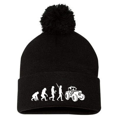 Tractor Evolution Pom Pom 12in Knit Beanie