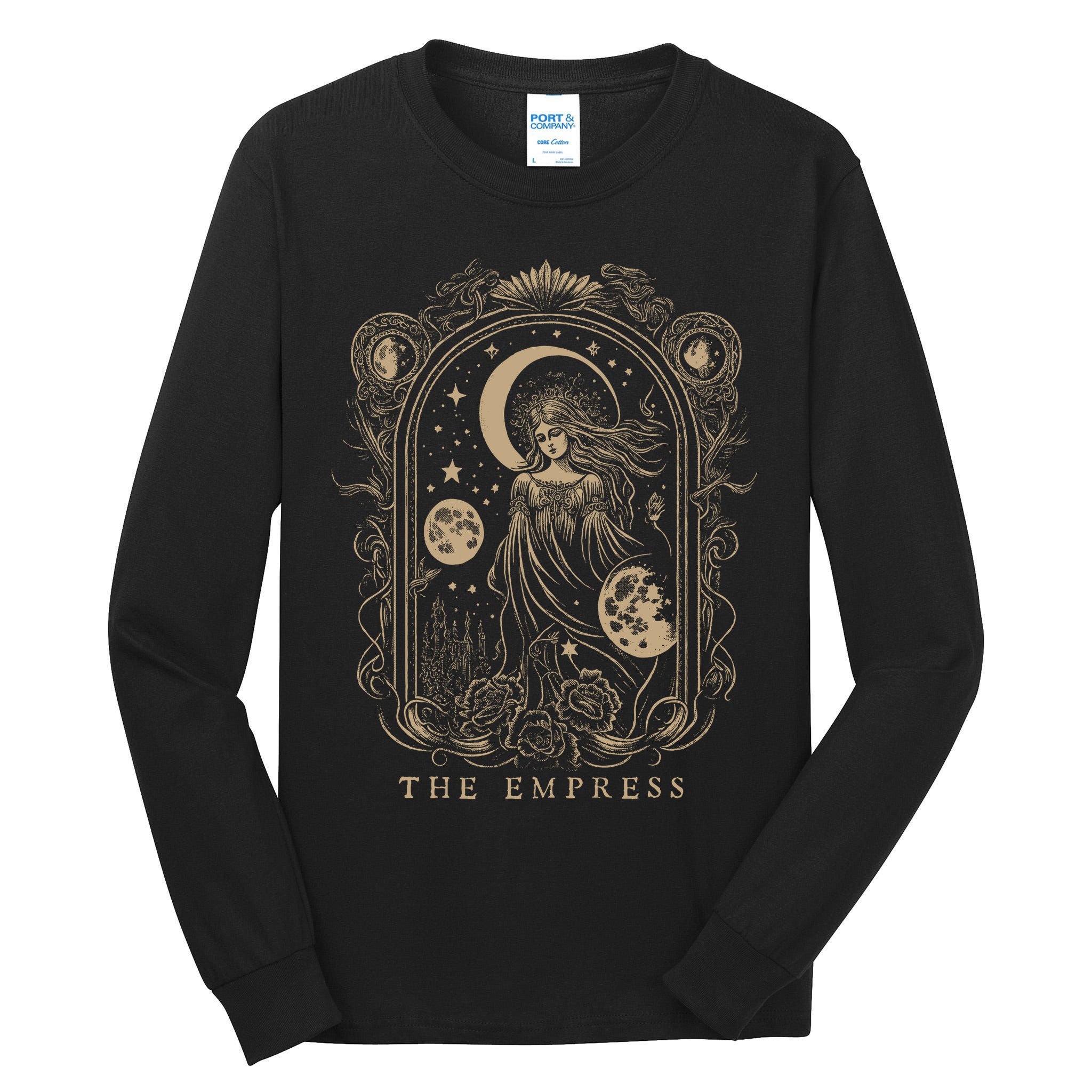 The Empress Tarot Card Goth Emo Occult Tall Long Sleeve T-Shirt