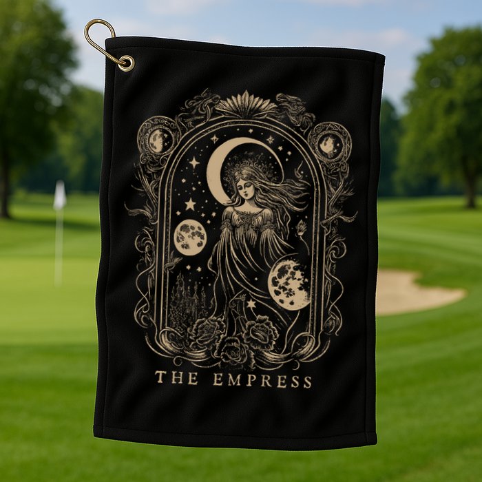 The Empress Tarot Card Goth Emo Occult Golf Towel