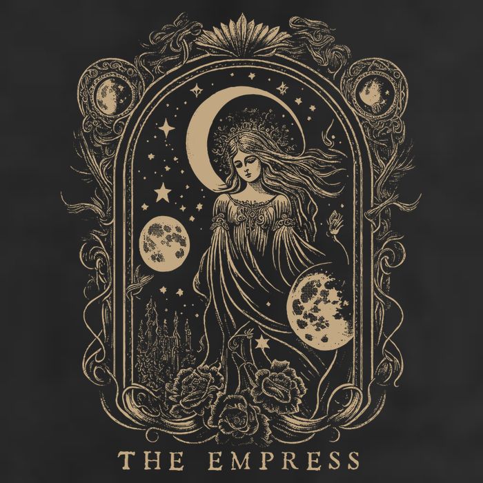 The Empress Tarot Card Goth Emo Occult Golf Towel