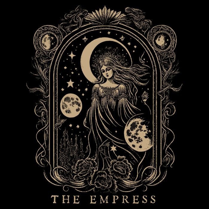 The Empress Tarot Card Goth Emo Occult Zip Tote Bag
