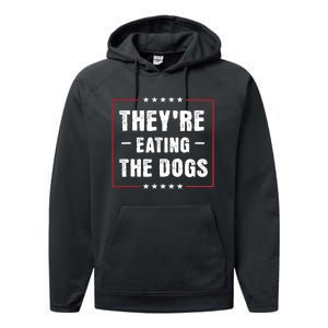 TheyRe Eating The Dogs Patriotic Election Performance Fleece Hoodie