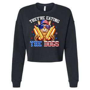 They’Re Eating The Dogs And Cats Kamala Trump Debate 2024 Gift Cropped Pullover Crew