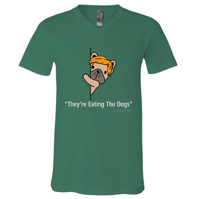 TheyRe Eating The Dogs Funny 2024 Debate V-Neck T-Shirt