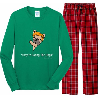 TheyRe Eating The Dogs Funny 2024 Debate Long Sleeve Pajama Set