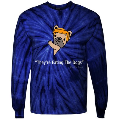 TheyRe Eating The Dogs Funny 2024 Debate Tie-Dye Long Sleeve Shirt