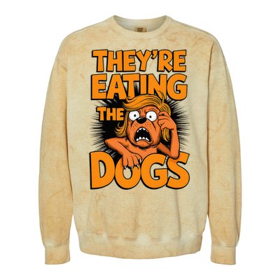 TheyRe Eating The Dogs Kamala Harris Trump Debate 2024 Colorblast Crewneck Sweatshirt