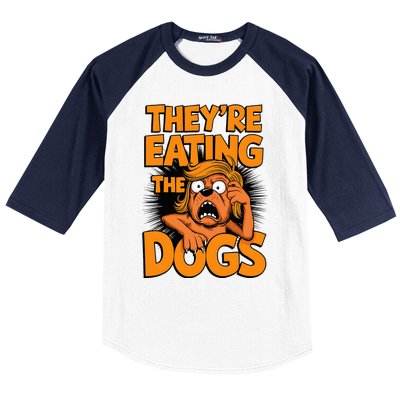 TheyRe Eating The Dogs Kamala Harris Trump Debate 2024 Baseball Sleeve Shirt