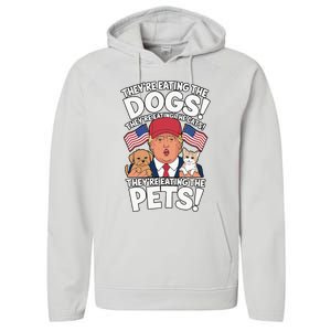 TheyRe Eating The Dogs Trump Vs Kamala 2024 Election Debate Performance Fleece Hoodie