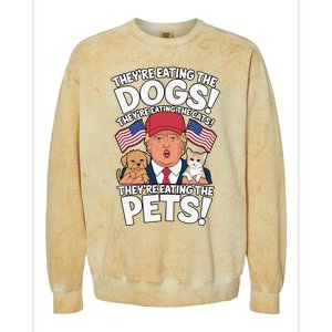 TheyRe Eating The Dogs Trump Vs Kamala 2024 Election Debate Colorblast Crewneck Sweatshirt