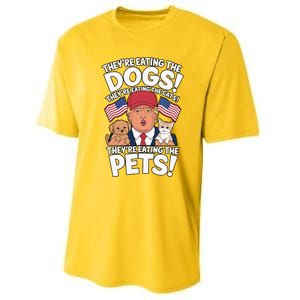 TheyRe Eating The Dogs Trump Vs Kamala 2024 Election Debate Performance Sprint T-Shirt