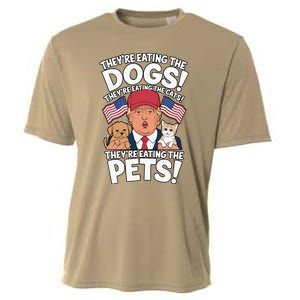 TheyRe Eating The Dogs Trump Vs Kamala 2024 Election Debate Cooling Performance Crew T-Shirt