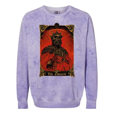 The Emperor Tarot Card Vintage Design Colorblast Crewneck Sweatshirt