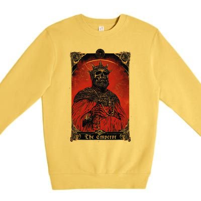 The Emperor Tarot Card Vintage Design Premium Crewneck Sweatshirt