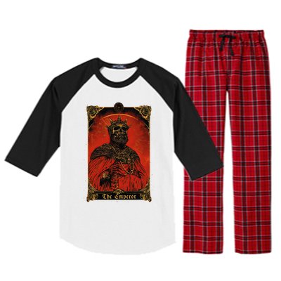 The Emperor Tarot Card Vintage Design Raglan Sleeve Pajama Set