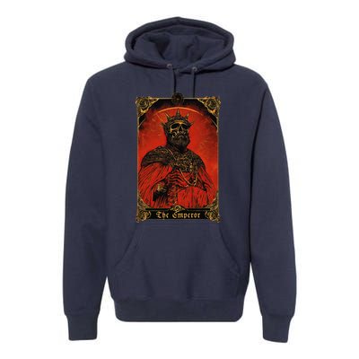 The Emperor Tarot Card Vintage Design Premium Hoodie