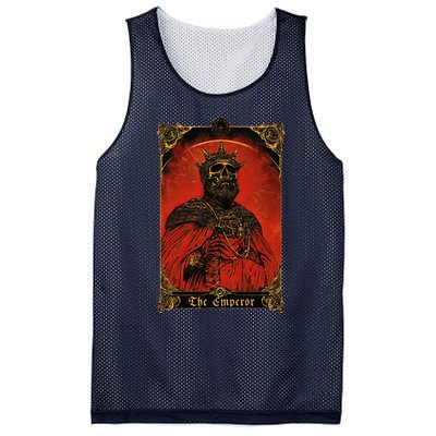 The Emperor Tarot Card Vintage Design Mesh Reversible Basketball Jersey Tank